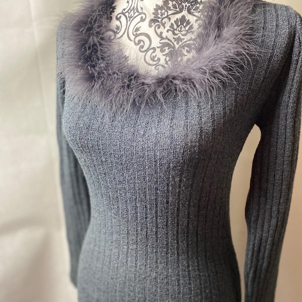 VERTIGO of PARIS feathery knit top.